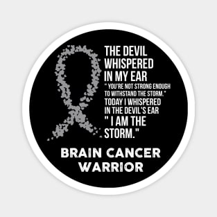 The Devil- Brain Cancer Awareness Support Ribbon Magnet